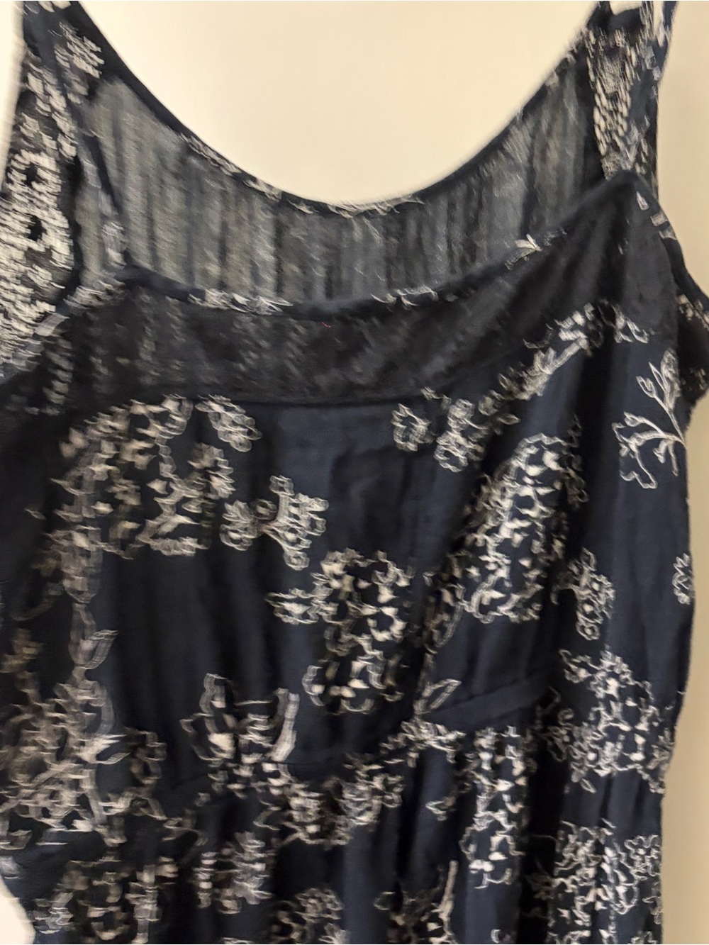Abercrombie & Fitch Navy Floral Spaghetti-Strap Jumpsuit - Picture 9 of 14